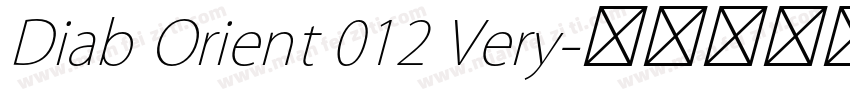 Diab Orient 012 Very字体转换